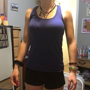 A purple tank top